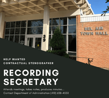 Help Wanted Recording Secretary Graphic