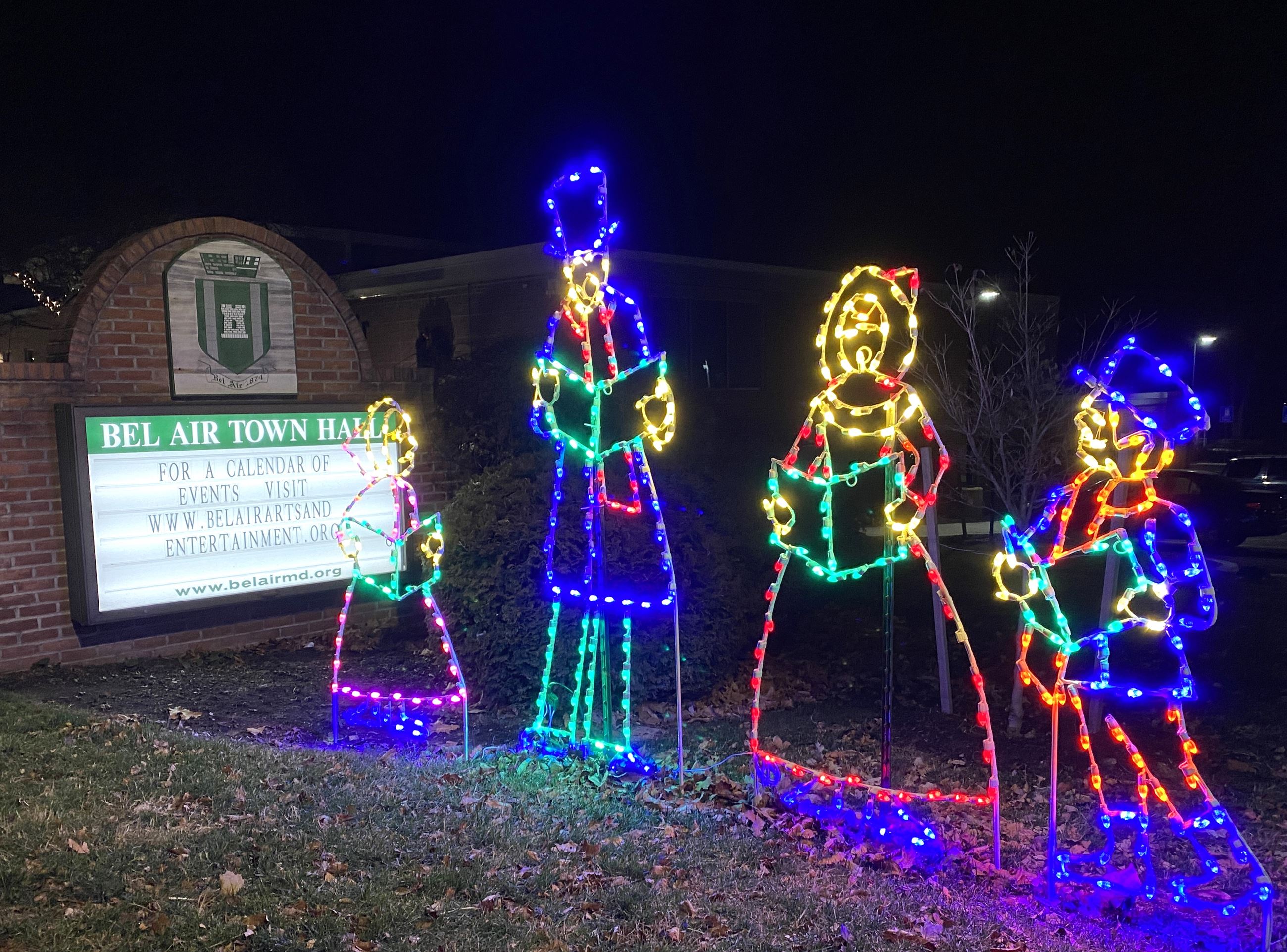 Photo of Christmas display at Bel Air Town Hall, 2023